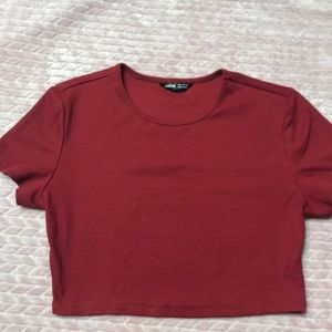 Burgundy crop top